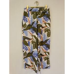 Tahari Floral Linen Pants - Size M